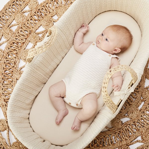 Linen Fitted Moses Basket Sheet Organic Cotton Moses Basket Sheets