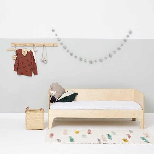 Organic Cot & Cot Bed Fitted Sheet - White Rice