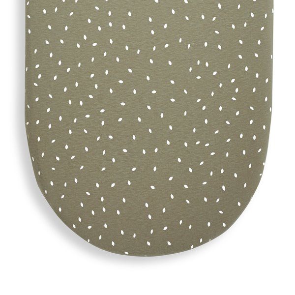 Organic Moses Basket Fitted Sheet - Juniper Rice