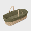 Natural Quilted Moses Basket & Mattress Juniper Rice