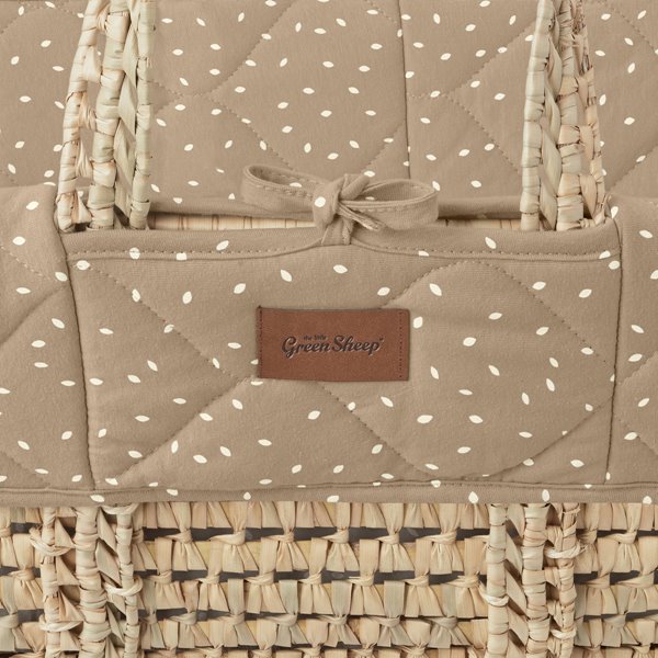 Natural Quilted Moses Basket Replacement Liner – Truffle Rice