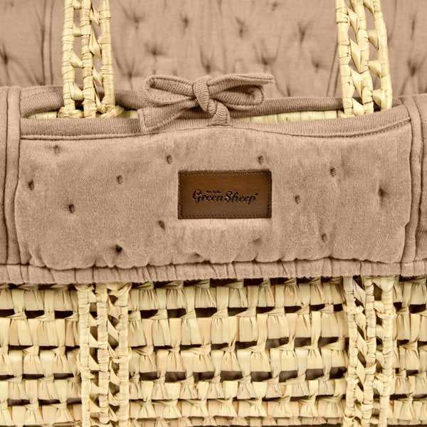 Dimple Quilt Moses Basket Replacement Liner - Truffle