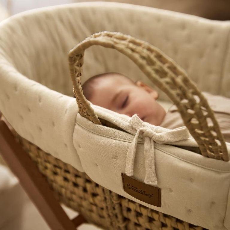 Organic Dimple Quilted Moses Basket & Mattress Linen