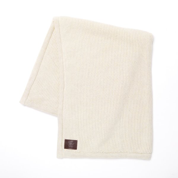 Organic Knitted Fleece Baby Blanket Linen