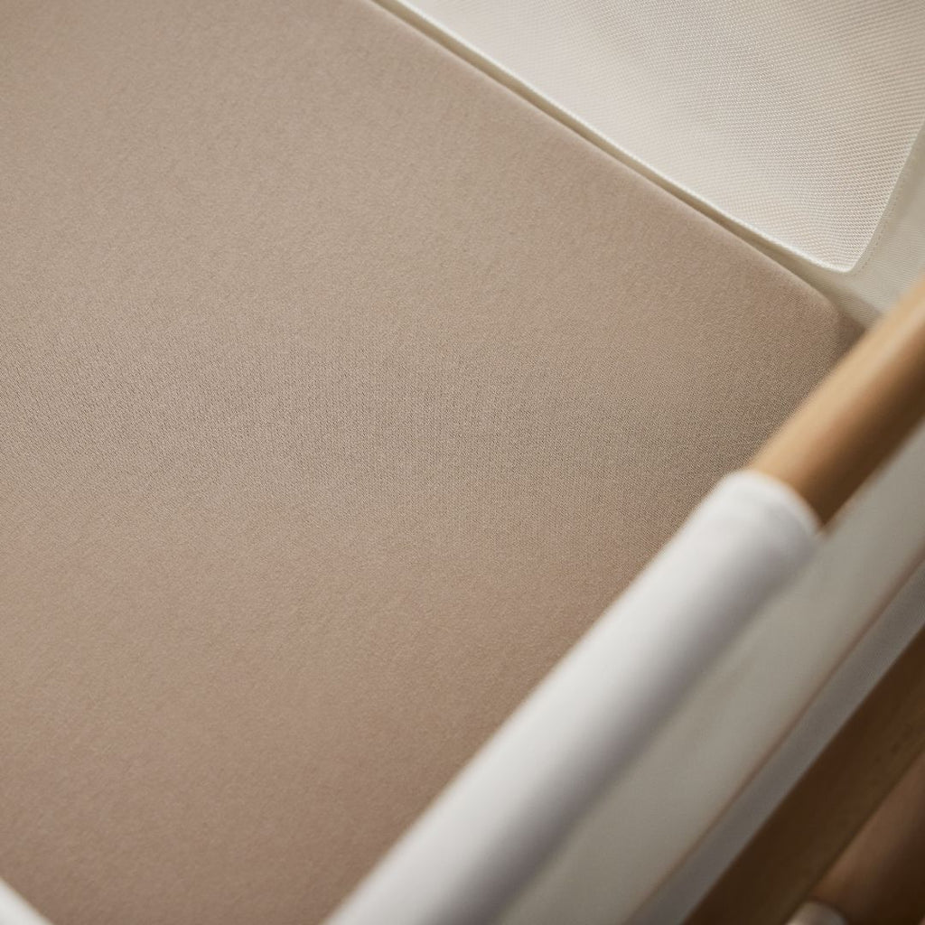 Organic Crib Fitted Sheets in Truffle