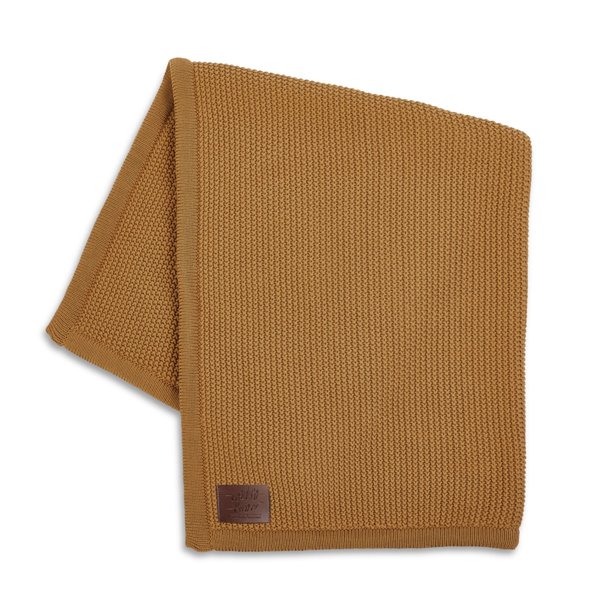 Organic Knitted Fleece Baby Blanket Honey