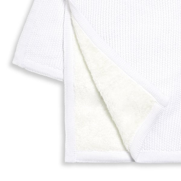 Organic Knitted Fleece Baby Blanket White