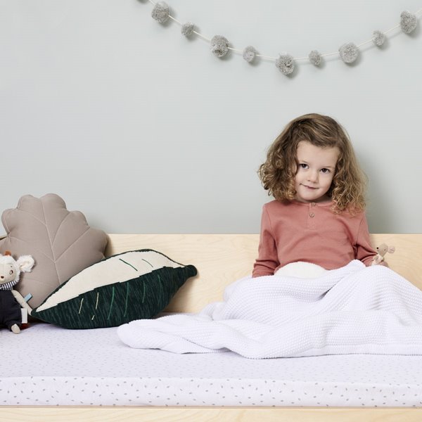 Organic Knitted Fleece Baby Blanket White