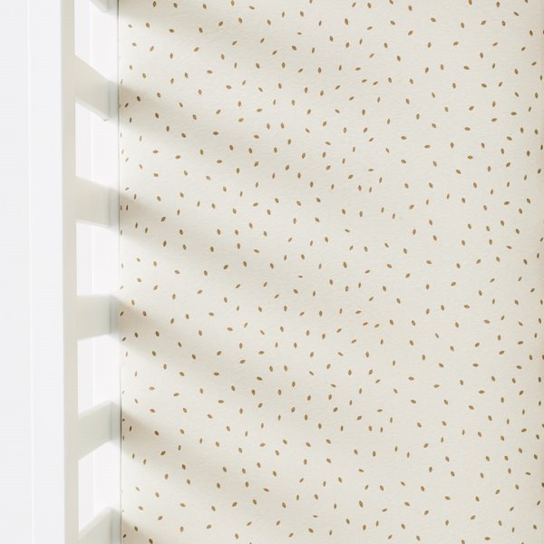 Organic Crib Fitted Sheet - Linen Rice