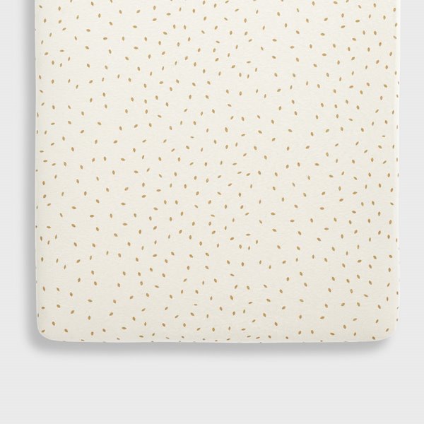 Organic Crib Fitted Sheet - Linen Rice