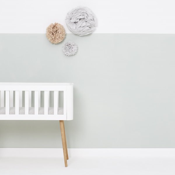 Organic Crib Fitted Sheet - Dove Rice