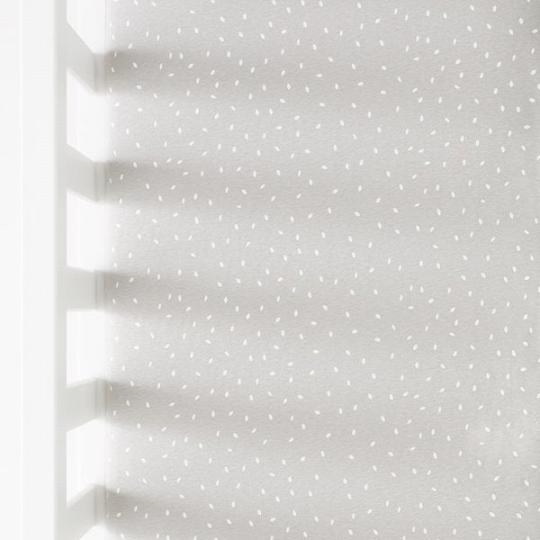 Organic Crib Fitted Sheet - Dove Rice