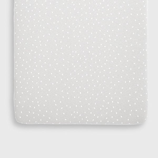 Organic Crib Fitted Sheet - Dove Rice