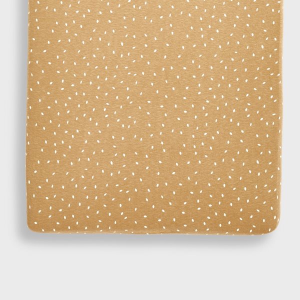 Organic Crib Fitted Sheet - Honey Rice