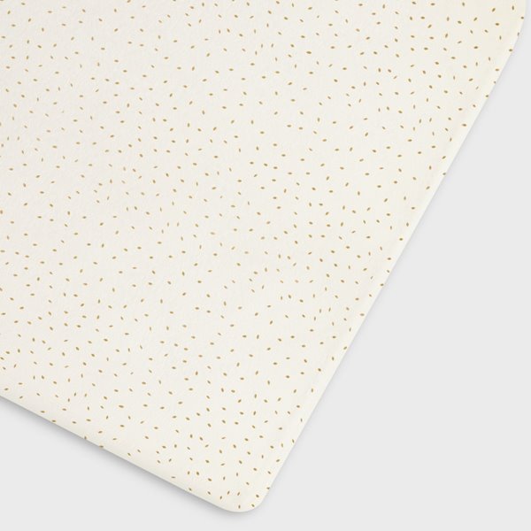 Organic Cot & Cot Bed Fitted Sheet - Linen Rice