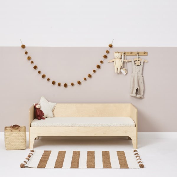 Organic Cot & Cot Bed Fitted Sheet - Linen Rice