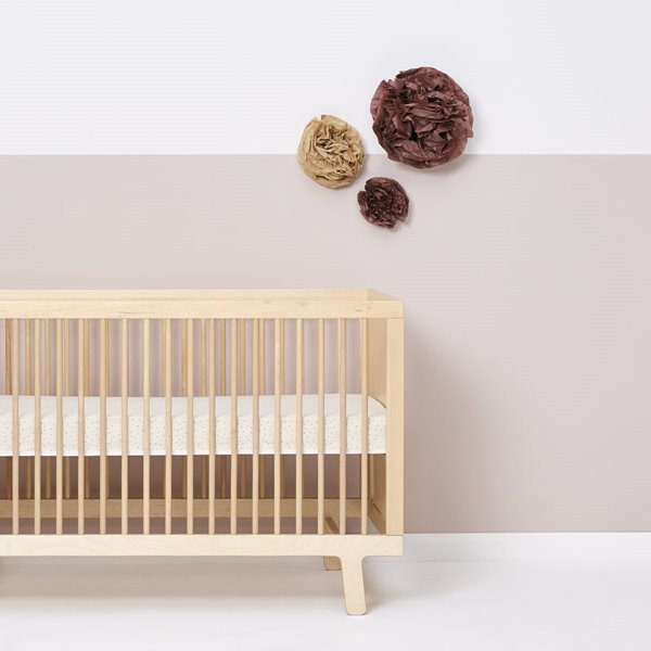 Organic Cot & Cot Bed Fitted Sheet - Linen Rice