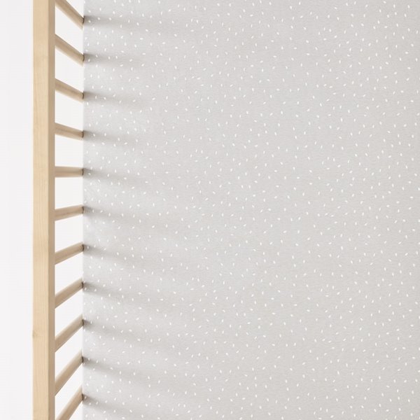 Organic Cot & Cot Bed Fitted Sheet - Dove Rice