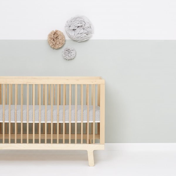 Organic Cot & Cot Bed Fitted Sheet - Dove Rice