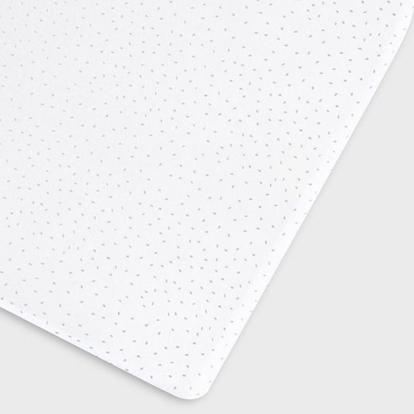Organic Cot & Cot Bed Fitted Sheet - White Rice