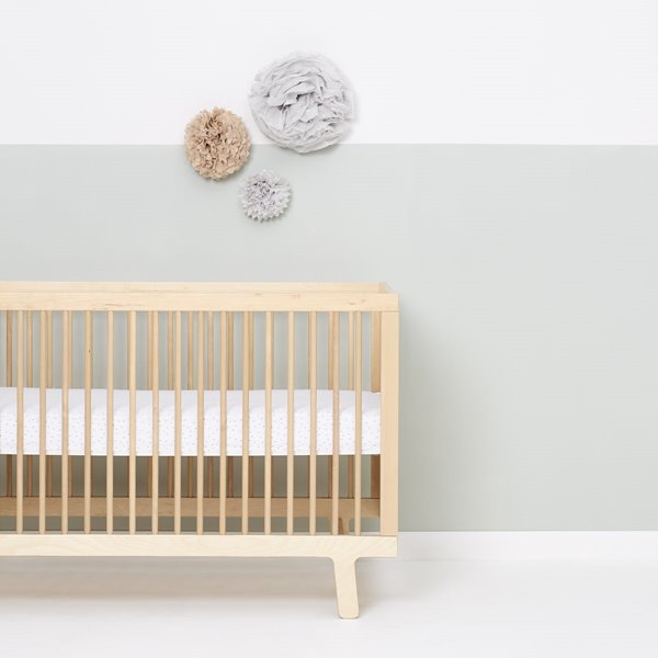 Organic Cot & Cot Bed Fitted Sheet - White Rice