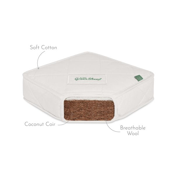 Natural Mattress Extension Piece to fit SnuzKot 68x41cm