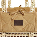 Natural Quilted Moses Basket Replacement Liner - Honey
