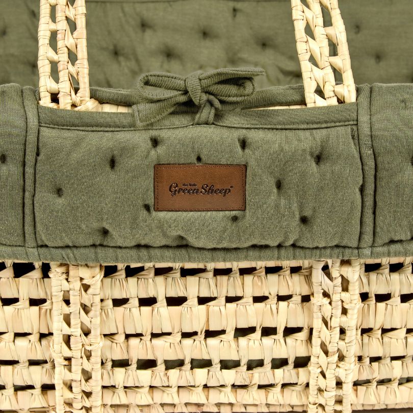Organic Dimple Quilted Moses Basket & Mattress Juniper