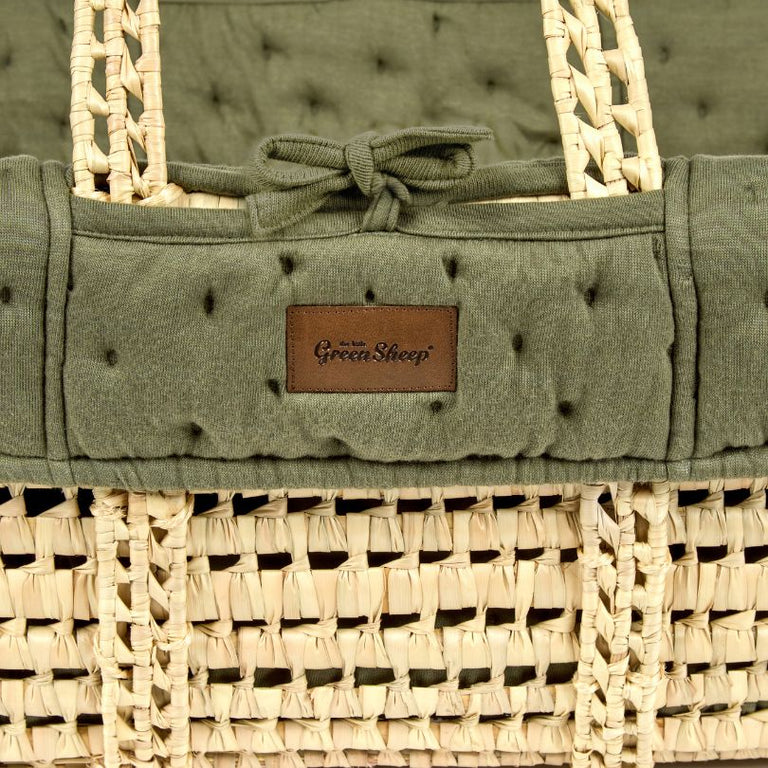 Dimple Quilt Moses Basket Replacement Liner - Juniper