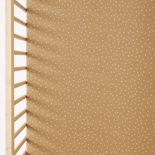 Organic Cot & Cot Bed Fitted Sheet - Honey Rice