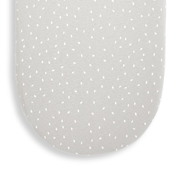 Organic Moses Basket Fitted Sheet - Dove Rice
