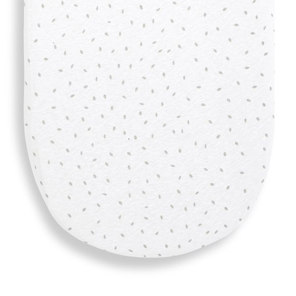 Organic Moses Basket Fitted Sheet - White Rice