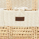 Natural Knitted Moses Basket Replacement Liner - Linen