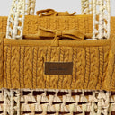 Natural Knitted Moses Basket Replacement Liner - Honey
