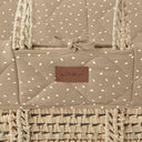 Natural Quilted Moses Basket Replacement Liner – Truffle Rice