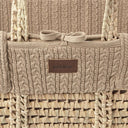 Natural Knitted Moses Basket Replacement Liner - Truffle