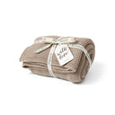 Organic Knitted Cellular Baby Blanket Truffle