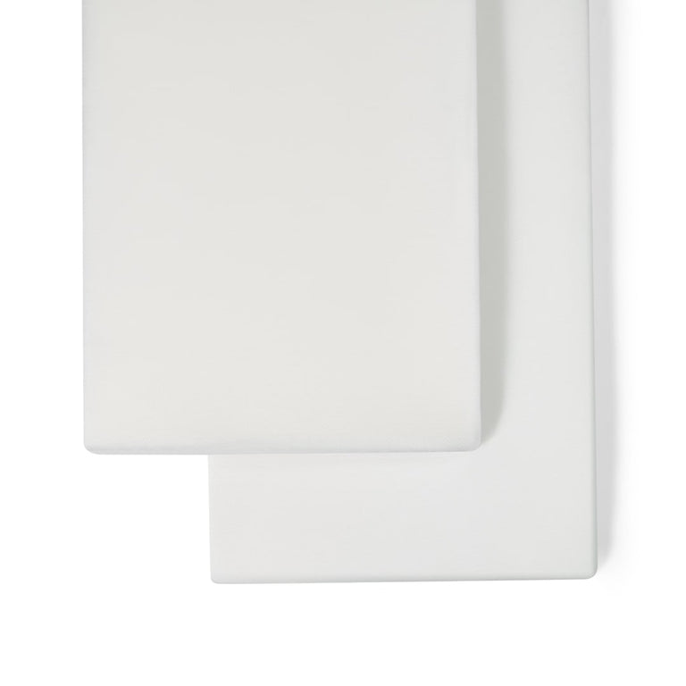 Twin Pack Cotton Fitted Sheets 90x190cm - White