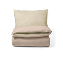 Cot Bed Duvet Cover & Pillow Case Set in Truffle with Cocoa Rice