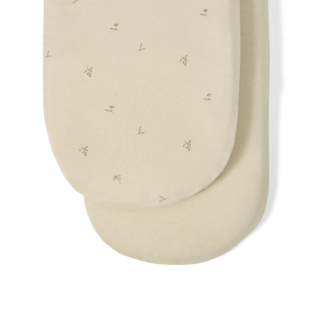 Organic Moses Basket Fitted Sheets in Floral