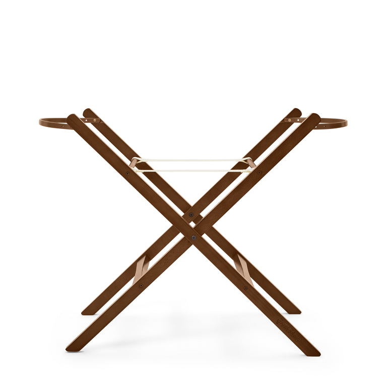 Moses Basket Walnut Foldable Stand