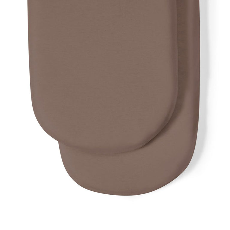 Organic Moses Basket Fitted Sheets in Cocoa