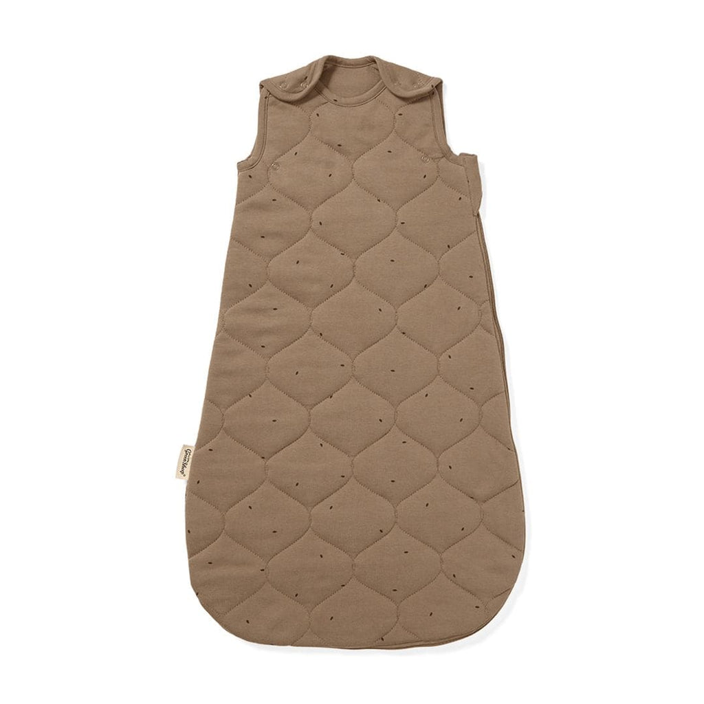 Organic Quilted Baby Sleeping Bag in Ebony with Cocoa - Tog 2.5