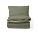 Reversible Cot Bed Duvet Cover & Pillow Case Set in Juniper and Linen