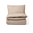 Cot Bed Duvet Cover & Pillow Case Set in Truffle with Cocoa Rice