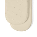 Organic Moses Basket Fitted Sheets in Linen with Cocoa Rice