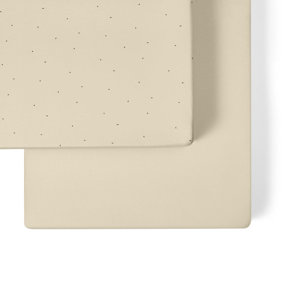 Organic Cot & Cot Bed Fitted Sheets in Linen Cocoa