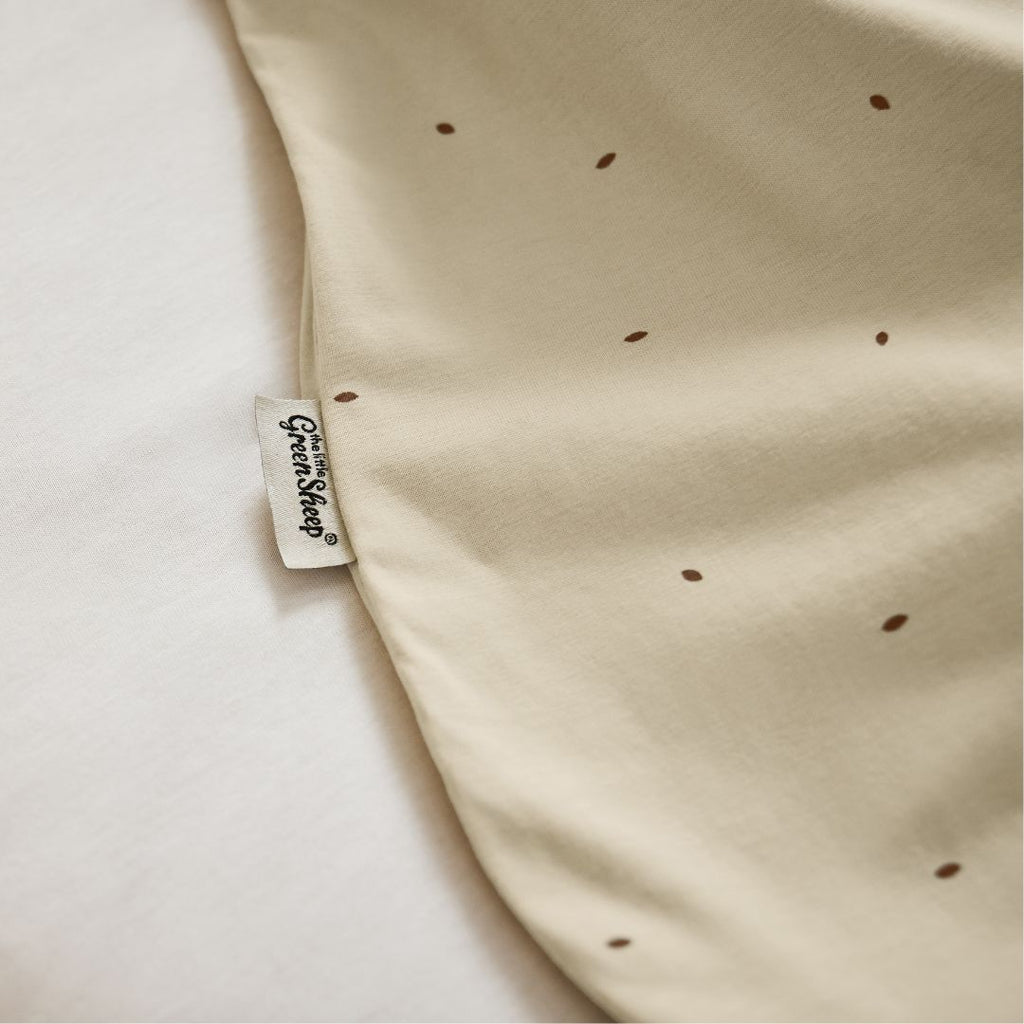 Organic Quilted Baby Sleeping Bag in Linen with Cocoa