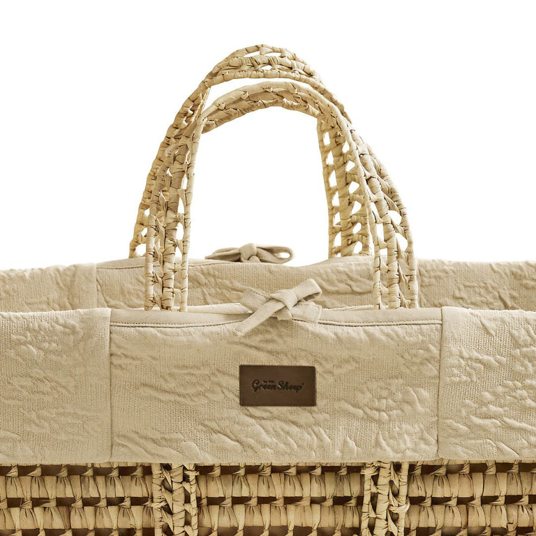 Furrow Knit Moses Basket Replacement Liner - Linen