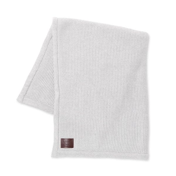 Organic Knitted Fleece Baby Blanket Dove Grey